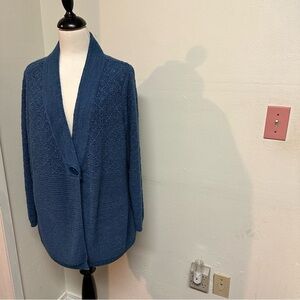 Women’s Charter Club Open Cardigan Preowned Size 1X Blue